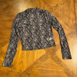 See-through Crop Shirt Size Medium